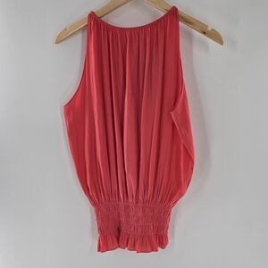 Ramy Brook Punch Lauren Smock Waist Sleeveless Top Womens Size XSmall